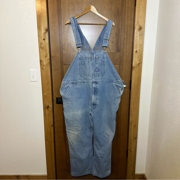 BIG SMITH Carpenter Bib Overalls 48 X 30 Grunge Farmer Work Wear‎ - Picture 1 of 10